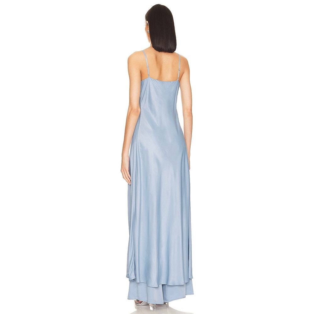 Camila Coelho Kassiani Tie Front Top - S Dusty Blue - Picture 3 of 3